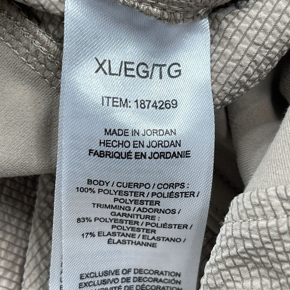 Sage Collective Pants Womens XL Textured Tapered Leg Cargo Crop Beige Pull On - Picture 7 of 13